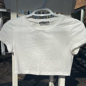 White crop top